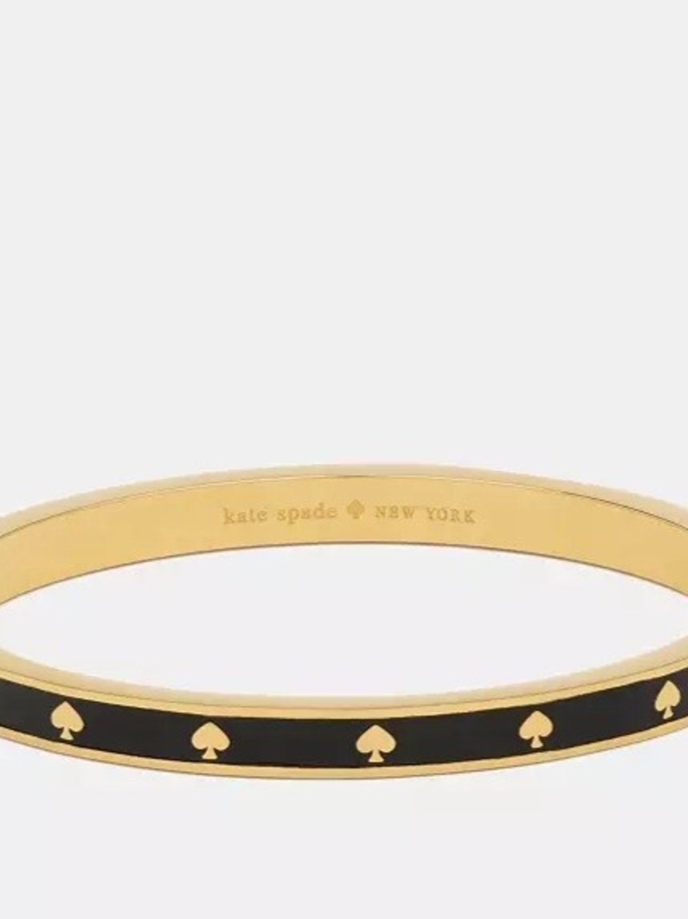 🆕️ Kate Spade Black Spot The Spade Enamel Hinged Bangle